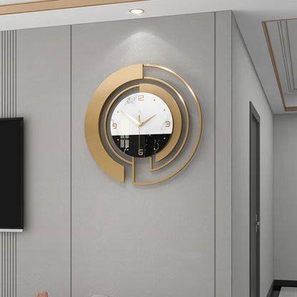 Nordic Light Luxury Metal Wall Clock Fashion Design Large Home Decoration Pendant Clock Hotel Living Room Wall Hanging Clock