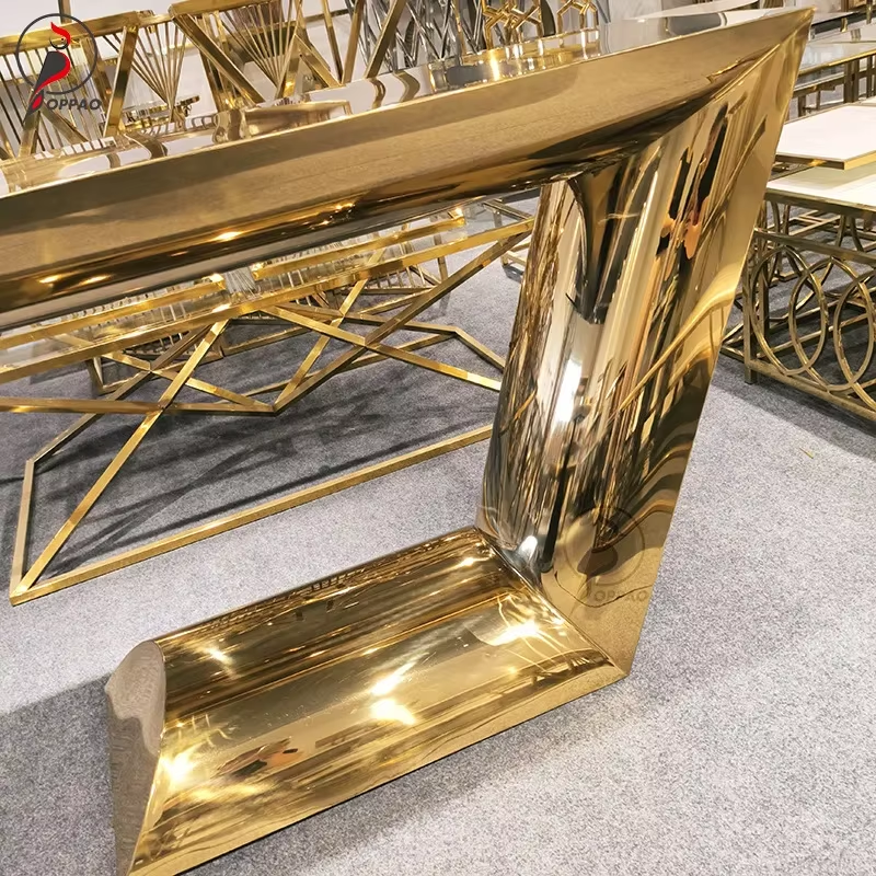 Entrance Hall Cabinet, Entrance Cabinet, Stainless Steel Rock Slab Entrance Table, Bright Entrance Platform