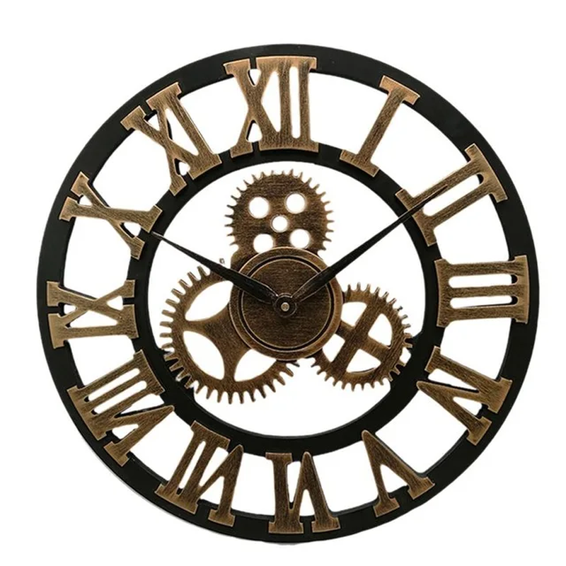 Creative Retro Wall Clock Fashion Wall Clock Decorative Gear Wall Clock Living Room Wall Clock