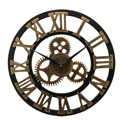 Creative Retro Wall Clock Fashion Wall Clock Decorative Gear Wall Clock Living Room Wall Clock