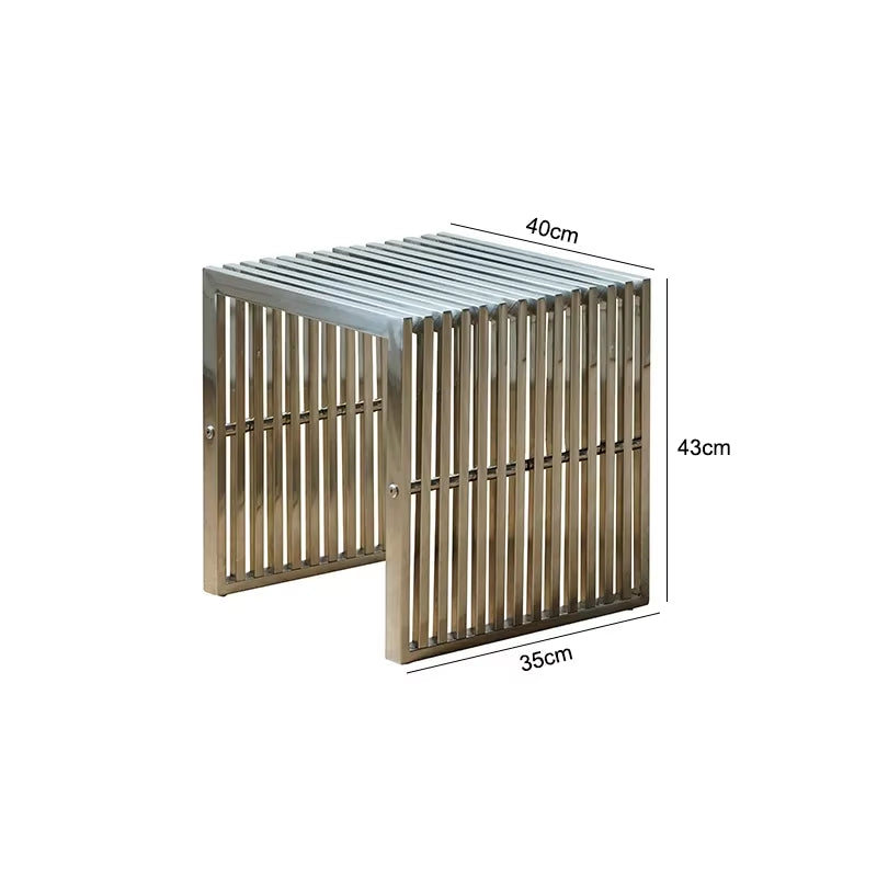 Nordic Stainless Steel Bench Creative Personality Stool Simple Home Leisure Stool Hallway Porch Shoe Changing Stools Ottomans