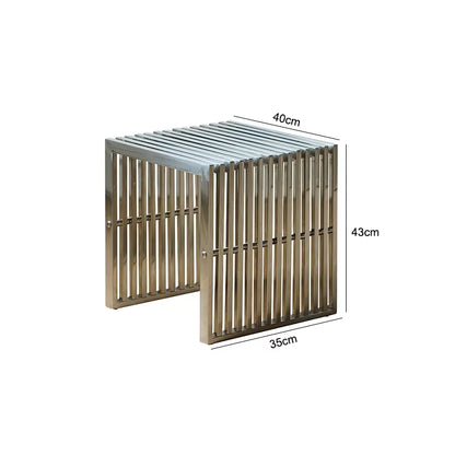 Nordic Stainless Steel Bench Creative Personality Stool Simple Home Leisure Stool Hallway Porch Shoe Changing Stools Ottomans