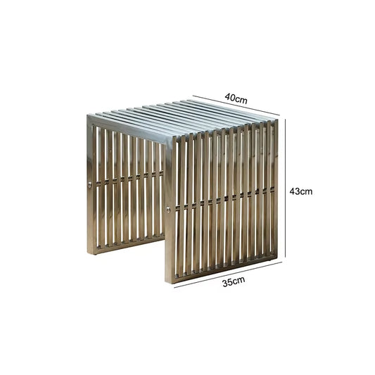 Nordic Stainless Steel Bench Creative Personality Stool Simple Home Leisure Stool Hallway Porch Shoe Changing Stools Ottomans