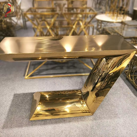 Entrance Hall Cabinet, Entrance Cabinet, Stainless Steel Rock Slab Entrance Table, Bright Entrance Platform