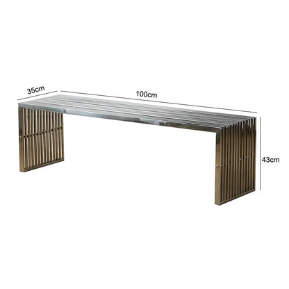 Nordic Stainless Steel Bench Creative Personality Stool Simple Home Leisure Stool Hallway Porch Shoe Changing Stools Ottomans