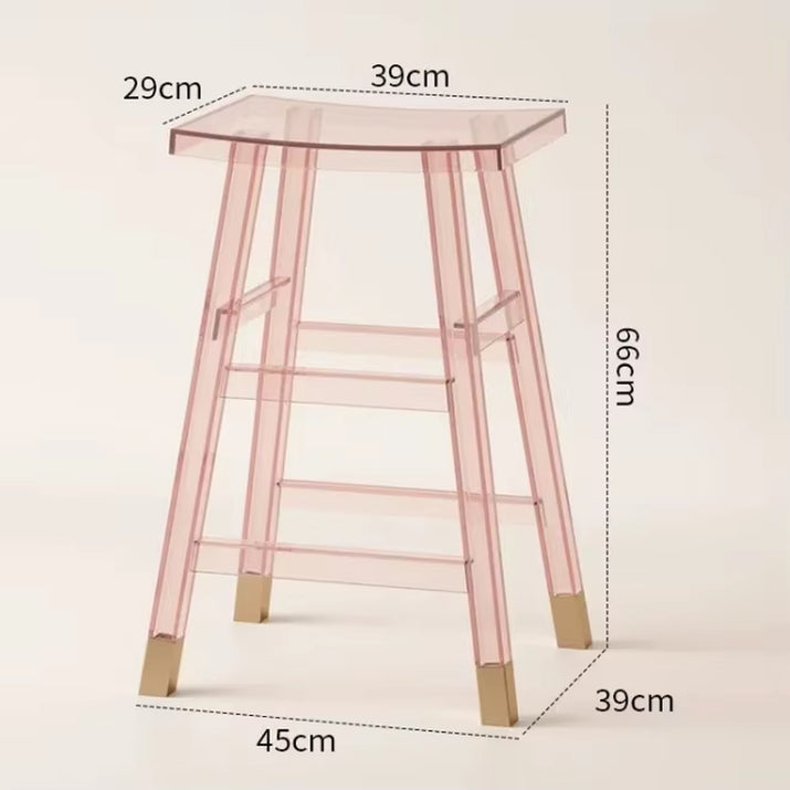 Transparent Acrylic Bar Stool Cashier Chair Milk Tea Shop High Stool Island High Dining Chair Coffee Shop Negotiation Chairs