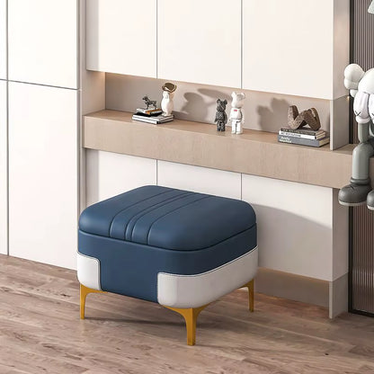 Nordic Storage Ottoman Bench Large Capacity Changing Shoes Stool Organizer Box Comfortable Footrest Ottoman Sofa Bench Doorstep