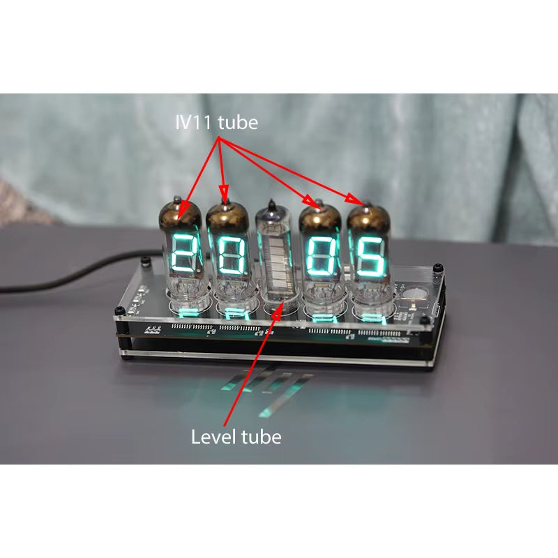 5-Bit VFD Clock Retro Fluorescent Tube Glow Clock Level Tube Motherboard Core Board Control Panel IV11 IV 11VFD Digital Clock