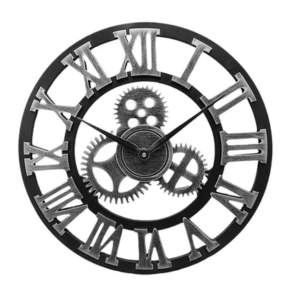 Creative Retro Wall Clock Fashion Wall Clock Decorative Gear Wall Clock Living Room Wall Clock