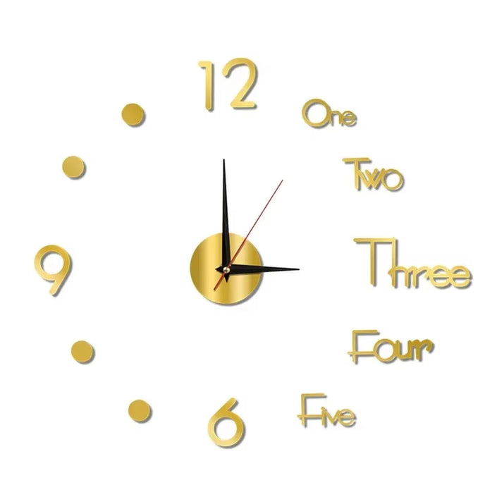 3D Wall Clock Luminous Frameless Wall Clocks DIY Digital Clock Stickers Silent Clock for Home Living Room Decor