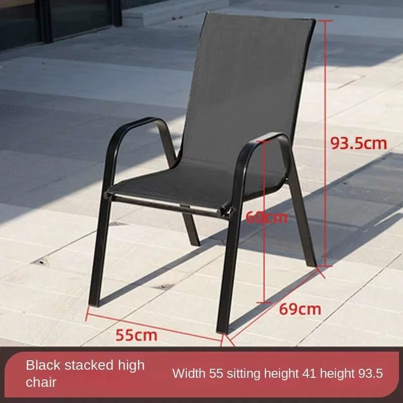 2Pcs High Back Garden Chairs Nordic Waterproof Comfortable Dining Garden Chairs Back Italian Style Mueble Jardin Furniture