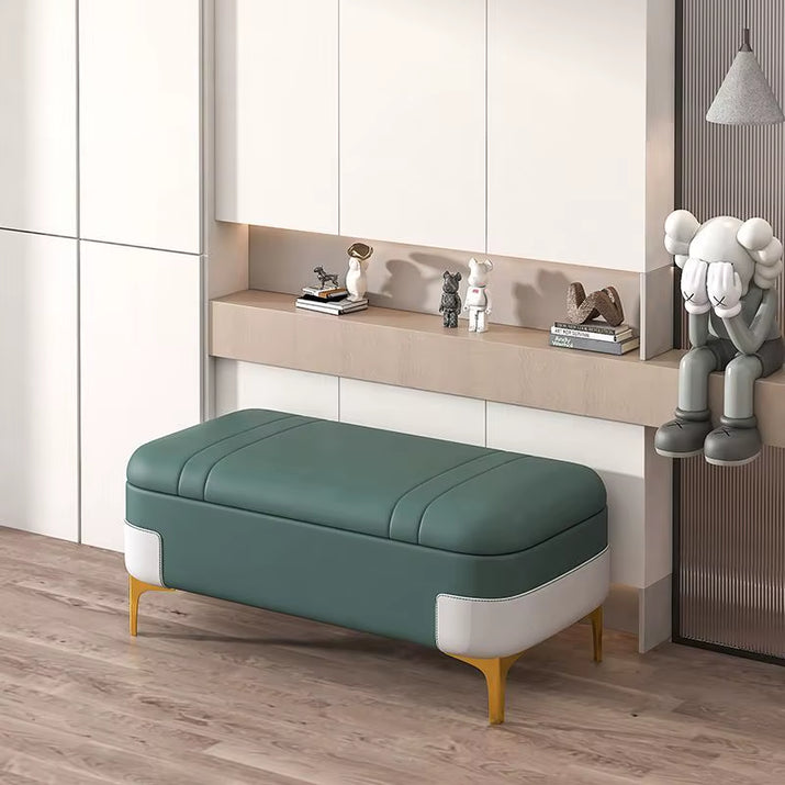 Nordic Storage Ottoman Bench Large Capacity Changing Shoes Stool Organizer Box Comfortable Footrest Ottoman Sofa Bench Doorstep
