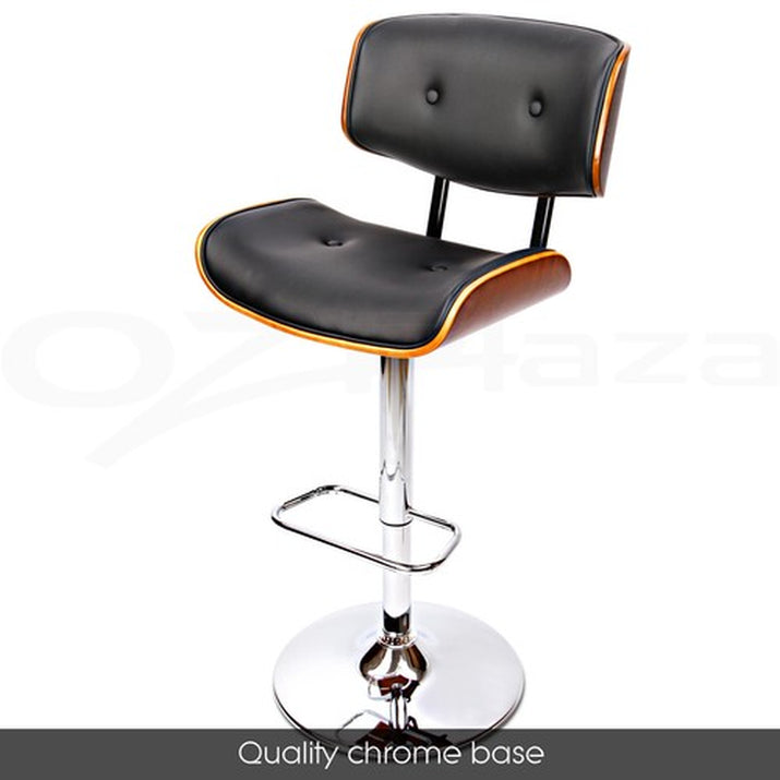 Artiss 2X Bar Stools Kitchen Dining Chairs Gas Lift Stool Leather Black