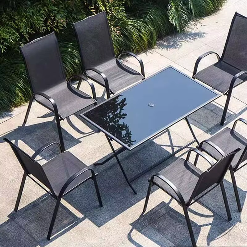 2Pcs High Back Garden Chairs Nordic Waterproof Comfortable Dining Garden Chairs Back Italian Style Mueble Jardin Furniture