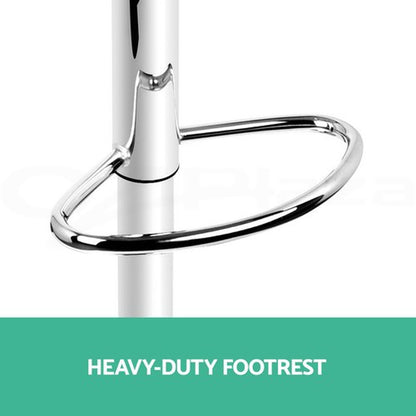 Artiss 2X Bar Stools Kitchen Counter Stool Gas Lift Leather W/Armrest White