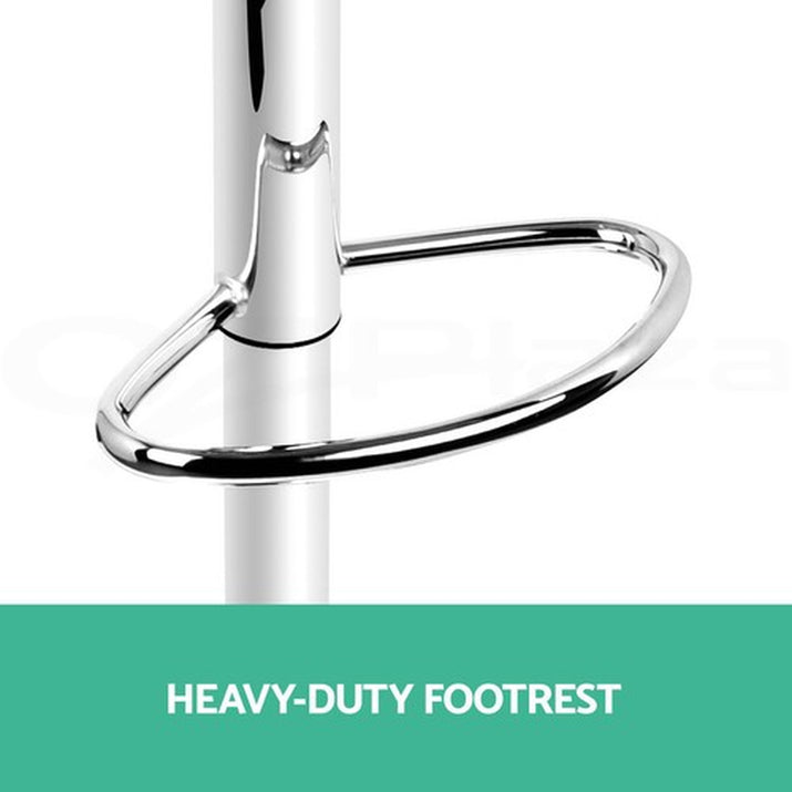 Artiss 2X Bar Stools Kitchen Counter Stool Gas Lift Leather W/Armrest White