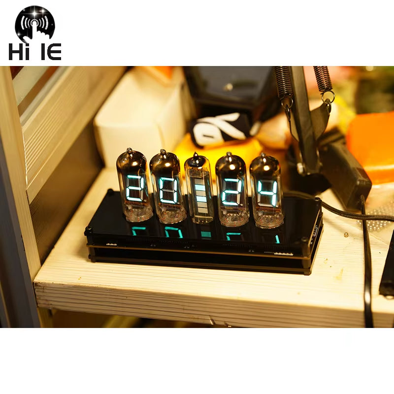5-Bit VFD Clock Retro Fluorescent Tube Glow Clock Level Tube Motherboard Core Board Control Panel IV11 IV 11VFD Digital Clock